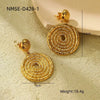 Wholesale Fashion Creative Geometric Titanium Steel And Stainless Steel Gold Plated Earrings