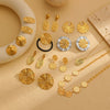 Wholesale Fashion Creative Geometric Titanium Steel And Stainless Steel Gold Plated Earrings