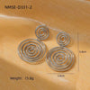 Wholesale Fashion Creative Geometric Titanium Steel And Stainless Steel Gold Plated Earrings