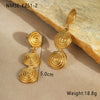Wholesale Fashion Creative Geometric Titanium Steel And Stainless Steel Gold Plated Earrings