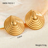 Wholesale Fashion Creative Geometric Titanium Steel And Stainless Steel Gold Plated Earrings