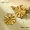 Wholesale Fashion Creative Geometric Titanium Steel And Stainless Steel Gold Plated Earrings
