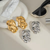 Wholesale Fashion Creative Interlaced Exaggerated Personality Versatile Stainless Steel Earrings For Women With Pvd Furnace Vacuum Real Gold Plating