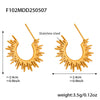 Wholesale Fashion Cshaped Geometric Stainless Steel Earrings With Furnace Vacuum Electroplating 18K Gold Colorpreserving Finish