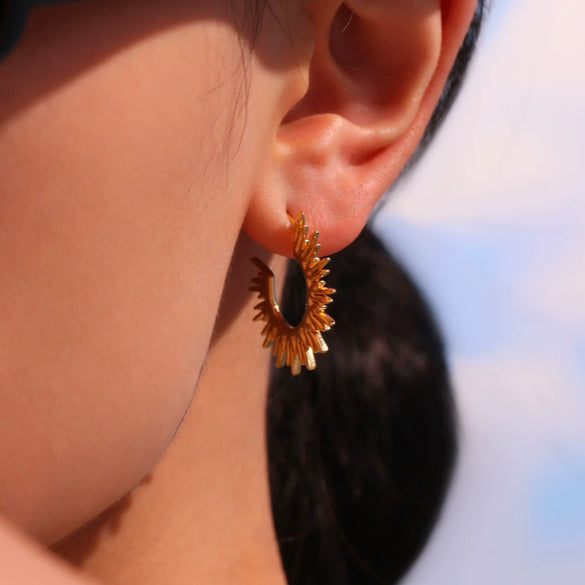 Wholesale Fashion Cshaped Geometric Stainless Steel Earrings With Furnace Vacuum Electroplating 18K Gold Colorpreserving Finish