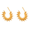 Wholesale Fashion Cshaped Geometric Stainless Steel Earrings With Furnace Vacuum Electroplating 18K Gold Colorpreserving Finish