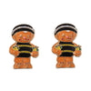 Wholesale Fashion Cute Cartoon Design Alloy Micro Zircon Gingerbread Earrings With Electroplating For Women