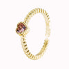 Wholesale Fashion Cute Unisex Heart Shaped Copper Zircon Ring Jewelry