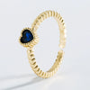 Wholesale Fashion Cute Unisex Heart Shaped Copper Zircon Ring Jewelry