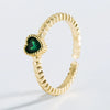 Wholesale Fashion Cute Unisex Heart Shaped Copper Zircon Ring Jewelry