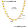 Wholesale Fashion Daisy Drop Oil Flower Stainless Steel Jewelry With Electroplating For Women Necklace And Bracelet Set