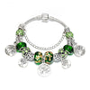 Wholesale Fashion Design Zinc Alloy Life Tree Beaded Bracelet With Flower Pattern And Seiko Design