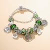 Wholesale Fashion Design Zinc Alloy Life Tree Beaded Bracelet With Flower Pattern And Seiko Design