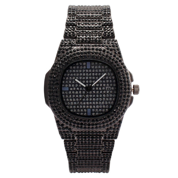 Wholesale Fashion Diamondencrusted Square Dial Metal Strap And Case Women's Watch