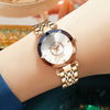 Wholesale Fashion Diamondencrusted Stainless Steel Band Waterproof Quartz Watch For Women With Round Dial And Spiral Crown