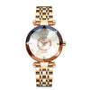 Wholesale Fashion Diamondencrusted Stainless Steel Band Waterproof Quartz Watch For Women With Round Dial And Spiral Crown