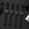 Wholesale Fashion Digital Men's Watch With Canvas Strap And Round Dial Metal Case Pin Buckle Ordinary Glass Mirror Leisure Style