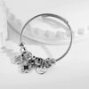 Wholesale Fashion Diy Diamondtreated Stainless Steel And Alloy Bracelet With Flower Pendant For Women