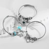 Wholesale Fashion Diy Diamondtreated Stainless Steel And Alloy Bracelet With Flower Pendant For Women