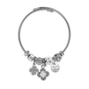 Wholesale Fashion Diy Diamondtreated Stainless Steel And Alloy Bracelet With Flower Pendant For Women