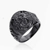 Wholesale Fashion Domineering Stainless Steel Lion Head Ring For Men Titanium Steel Polished