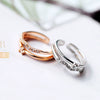 Wholesale Fashion Double Layer Inlay Zircon Ring Copper Geometric Electroplating Jewelry For Women