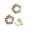 Wholesale Fashion Earrings Copper Geometric U Shape Microinlaid Colorful Zircon Electroplating Oil Dripping