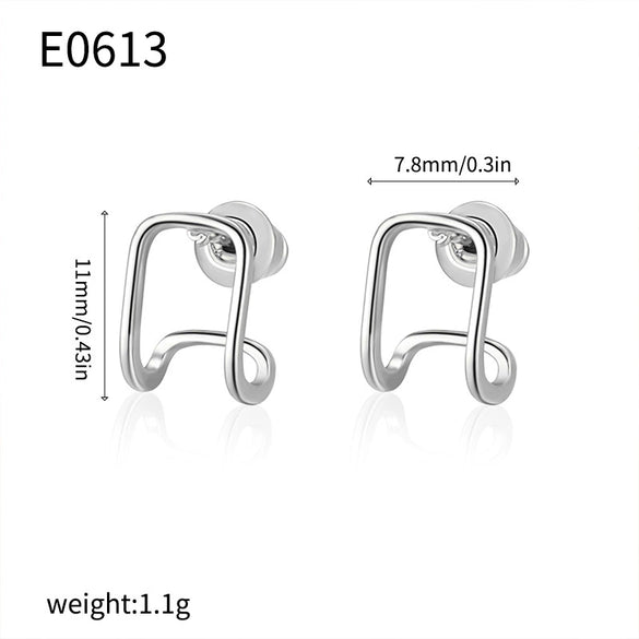 Wholesale Fashion Earrings Copper Gold Geometric Square Electroplated For Women