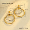 Wholesale Fashion Earrings Stainless Steel Geometric Jewelry For Women With Electroplating