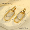 Wholesale Fashion Earrings Stainless Steel Geometric Jewelry For Women With Electroplating