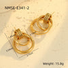 Wholesale Fashion Earrings Stainless Steel Geometric Jewelry For Women With Electroplating