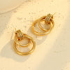 Wholesale Fashion Earrings Stainless Steel Geometric Jewelry For Women With Electroplating