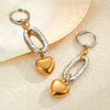 Wholesale Fashion Earrings Stainless Steel 18K Gold Plated Heart Shape Geometric Design