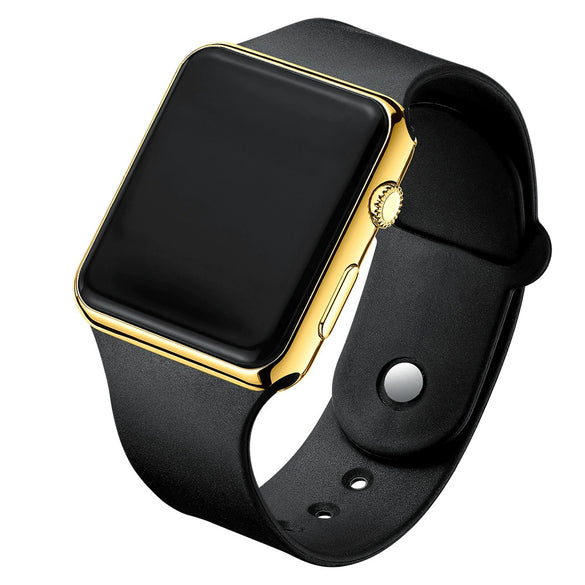 Wholesale Fashion Electronic Watch Square Shape Pu Strap Plastic Case Geometric Style