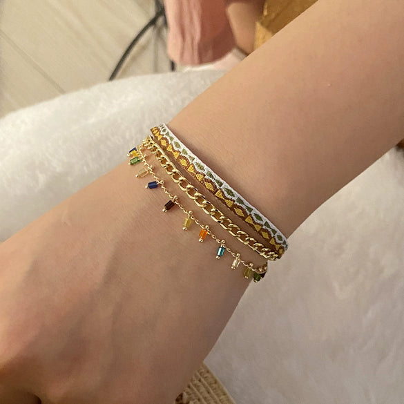 Wholesale Fashion Electroplated Crystal Bracelet For Women