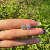 Wholesale Fashion Elegant Luxury Silver Ear Stud Earrings With Geometric Design And Electroplating