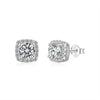 Wholesale Fashion Elegant Luxury Silver Ear Stud Earrings With Geometric Design And Electroplating