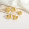 Wholesale Fashion Exaggerated Geometric Distressed Copper Ring For Women