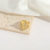 Wholesale Fashion Exaggerated Geometric Distressed Copper Ring For Women