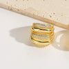 Wholesale Fashion Exaggerated Geometric Distressed Copper Ring For Women