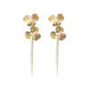 Wholesale Fashion Exaggerated Women's Flower Earrings Copper With Diamond Design