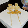 Wholesale Fashion Exaggerated Women's Flower Earrings Copper With Diamond Design