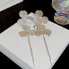 Wholesale Fashion Exaggerated Women's Flower Earrings Copper With Diamond Design