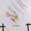 Wholesale Fashion Exquisite Crystal Pearl Bowknot And Fivepointed Star Pendant Earrings Jewelry Accessories With Electroplating Treatment
