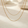 Wholesale Fashion Exquisite Stainless Steel 18K Geometric Clavicle Necklace With Electroplating For Women