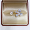 Wholesale Fashion Exquisite Women's Freshwater Pearl Ring With Copper Accessories Flat Round And Rose Buns Round Shapes