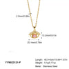 Wholesale Fashion Eyes Pendant Necklace In Stainless Steel With O Word Chain And Pvd Furnace Vacuum Real Gold Plating