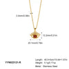 Wholesale Fashion Eyes Pendant Necklace In Stainless Steel With O Word Chain And Pvd Furnace Vacuum Real Gold Plating