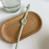 Wholesale Fashion Female Student Mini Dial Round Quartz Watch With Alloy Case And Pu Strap In Rose Red Candy Color