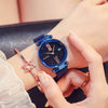 Wholesale Fashion Female Student Round Dial Alloy Case Stainless Steel Strap Star Pattern Watch